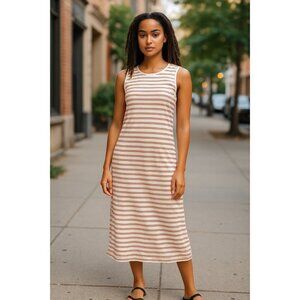 (D-104) Universal Thread womens shorts sleeves‎ dress striped color size S